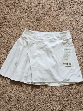 NWT Lululemon asymmetrical pleated tennis skirt white tennis pleated golf mini 4